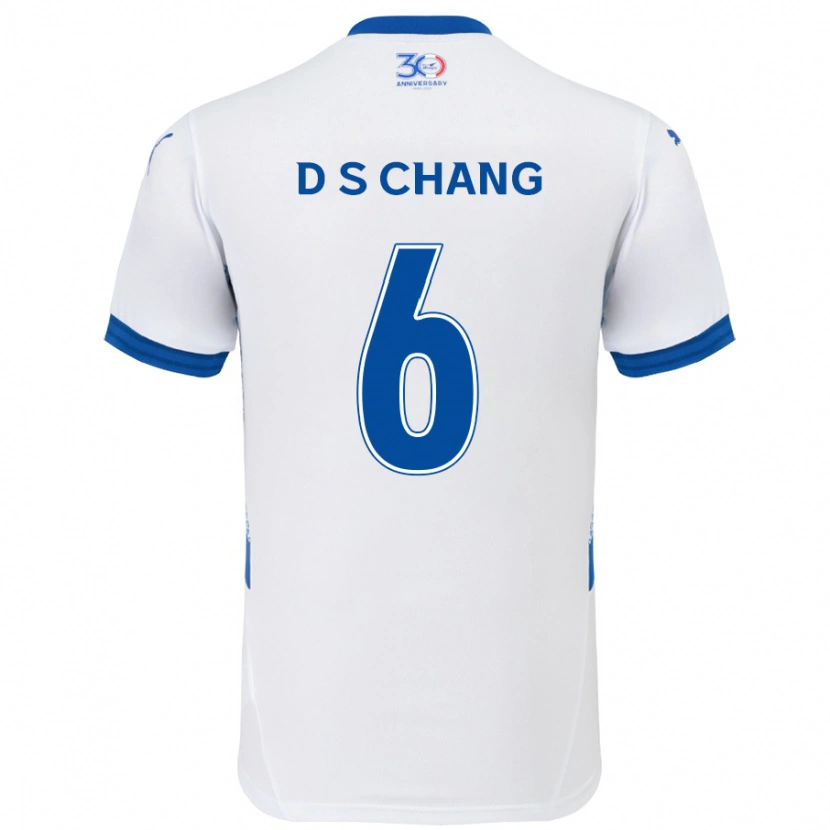 Danxen Hombre Camiseta Se-Dong Chang #6 Azul Real Blanco 2ª Equipación 2025/26 La Camisa