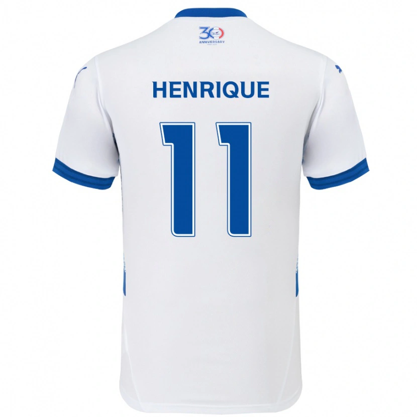 Danxen Hombre Camiseta Paulo Henrique #11 Blanco Azul Real 2ª Equipación 2025/26 La Camisa