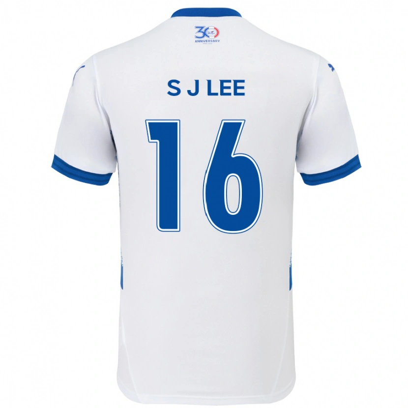 Danxen Hombre Camiseta Jong-Sung Lee #16 Azul Real Blanco 2ª Equipación 2025/26 La Camisa