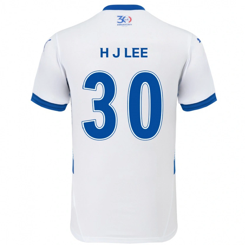 Danxen Hombre Camiseta Ji-Ho Lee #30 Azul Real Blanco 2ª Equipación 2025/26 La Camisa