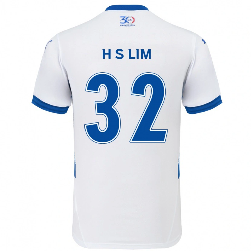 Danxen Hombre Camiseta Seong-Hyeon Lim #32 Azul Real Blanco 2ª Equipación 2025/26 La Camisa