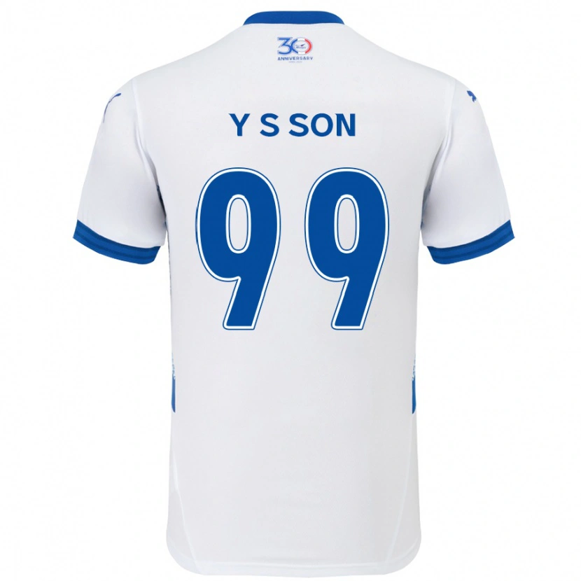 Danxen Hombre Camiseta Suk-Yong Son #99 Azul Real Blanco 2ª Equipación 2025/26 La Camisa