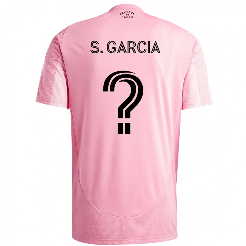 Danxen Mujer Camiseta Santiago Garcia #0 Rosa Negro 1ª Equipación 2025/26 La Camisa