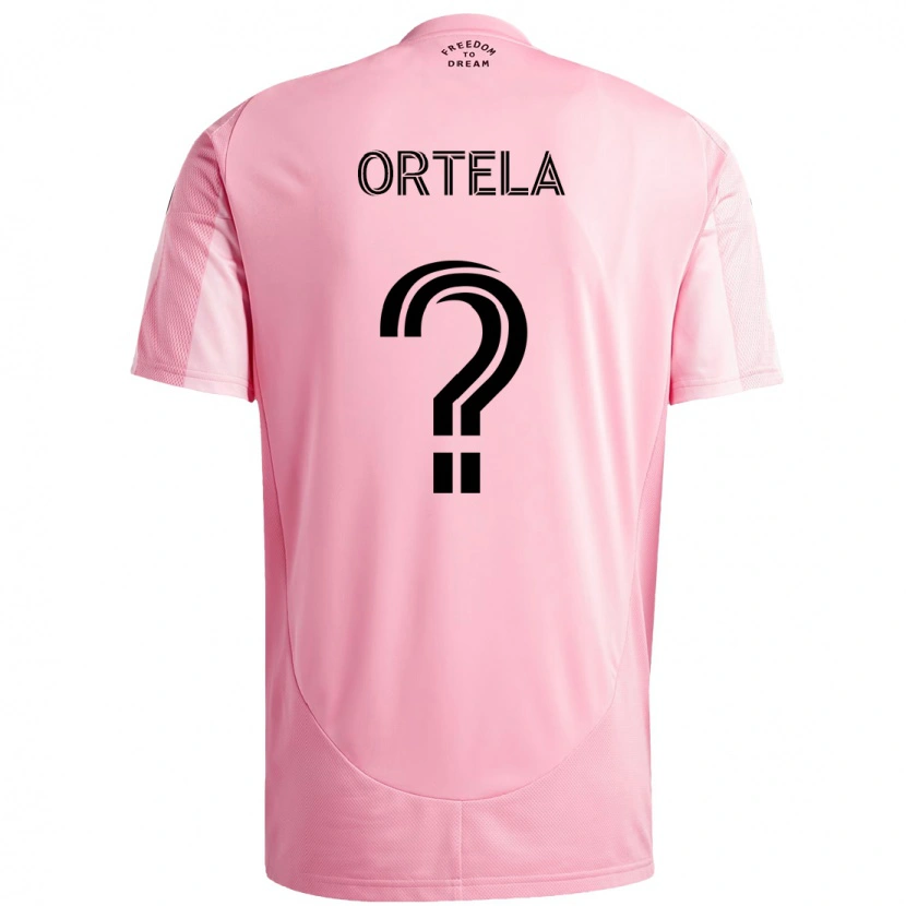 Danxen Mujer Camiseta Jerremy Ortela #0 Rosa Negro 1ª Equipación 2025/26 La Camisa