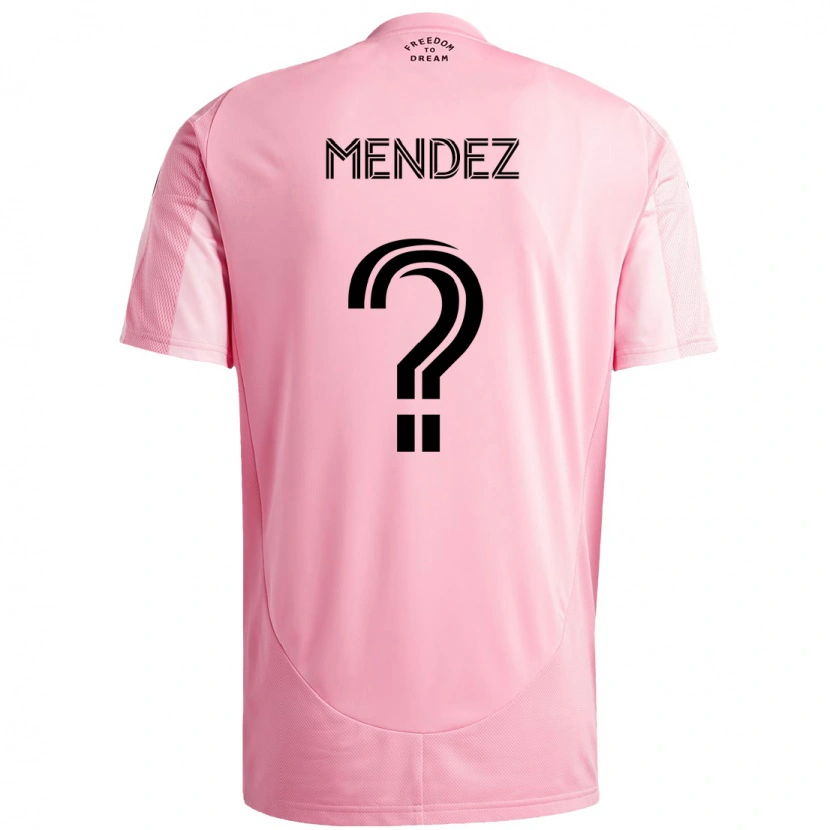 Danxen Mujer Camiseta Alairton Mendez #0 Rosa Negro 1ª Equipación 2025/26 La Camisa