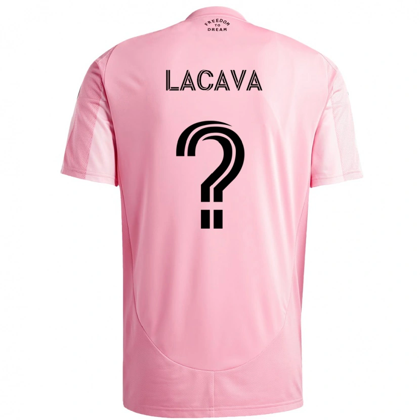Danxen Mujer Camiseta Jake Lacava #0 Rosa Negro 1ª Equipación 2025/26 La Camisa