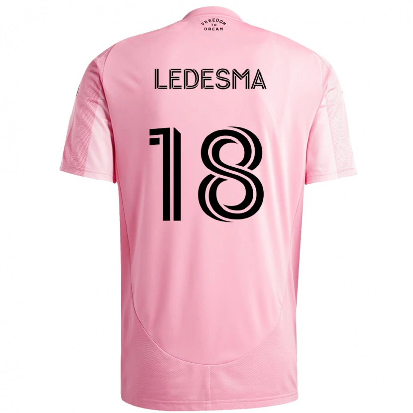 Danxen Mujer Camiseta Santiago Ledesma #18 Rosa Negro 1ª Equipación 2025/26 La Camisa
