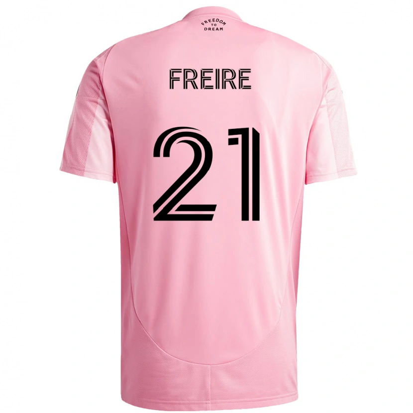 Danxen Mujer Camiseta Nicolas Freire #21 Negro Rosa 1ª Equipación 2025/26 La Camisa