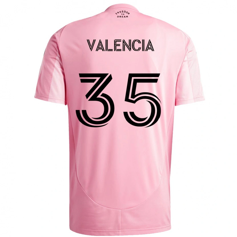 Danxen Mujer Camiseta Felipe Valencia #35 Negro Rosa 1ª Equipación 2025/26 La Camisa