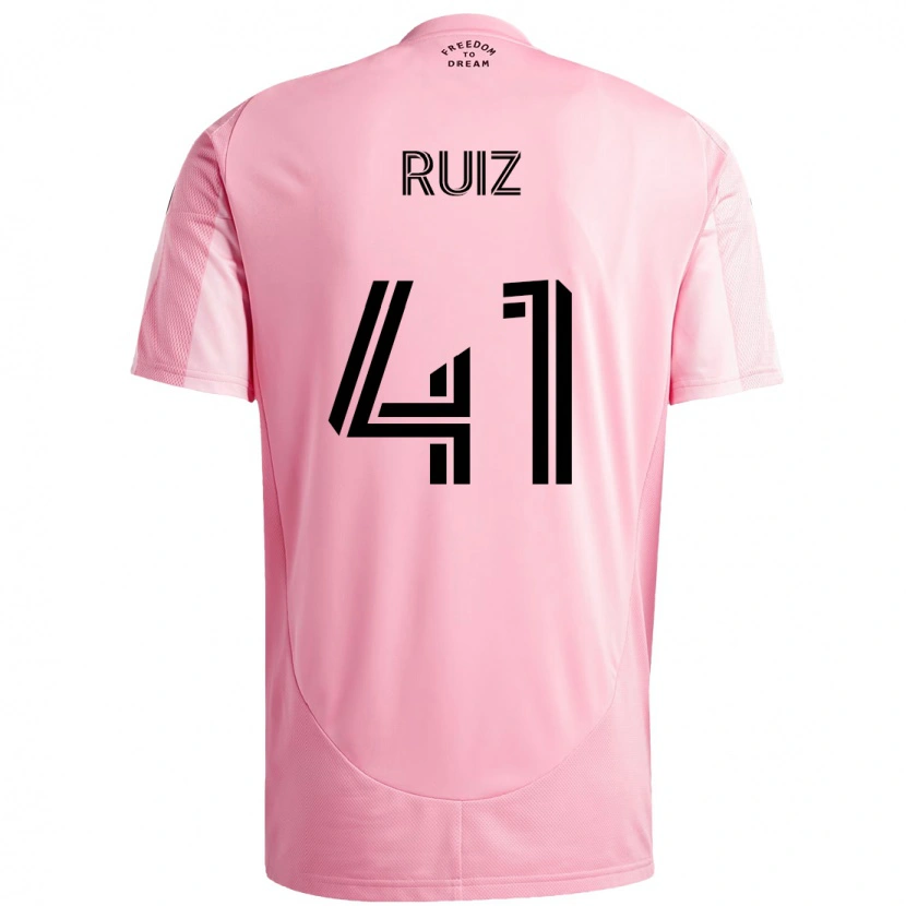 Danxen Mujer Camiseta David Ruíz #41 Rosa Negro 1ª Equipación 2025/26 La Camisa