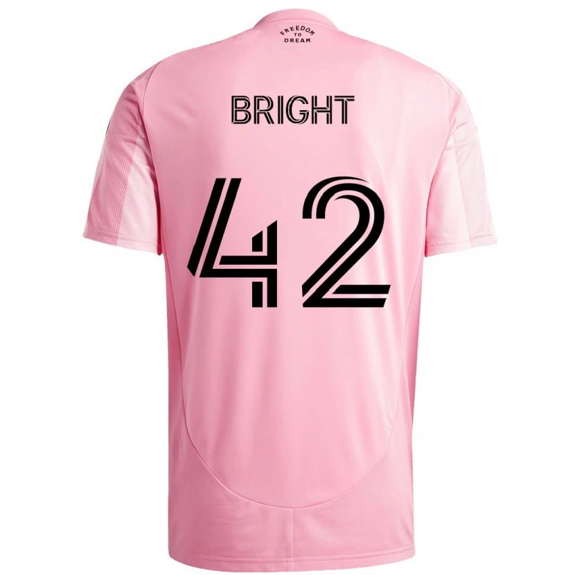 Danxen Mujer Camiseta Yannick Bright #42 Rosa Negro 1ª Equipación 2025/26 La Camisa