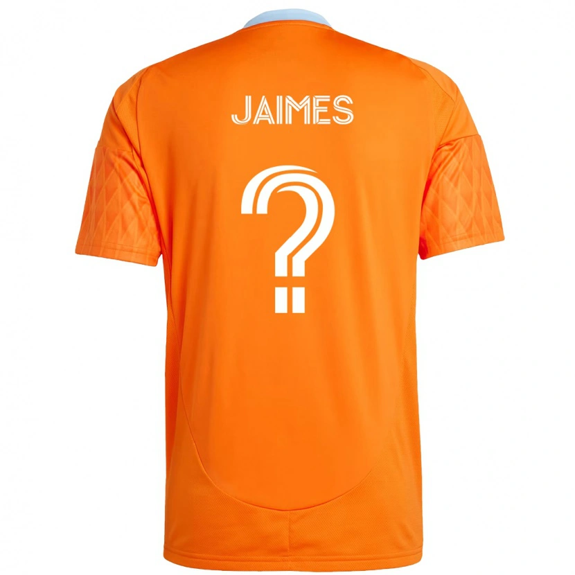 Danxen Mujer Camiseta Angel Jaimes #0 Naranja Blanco 1ª Equipación 2025/26 La Camisa