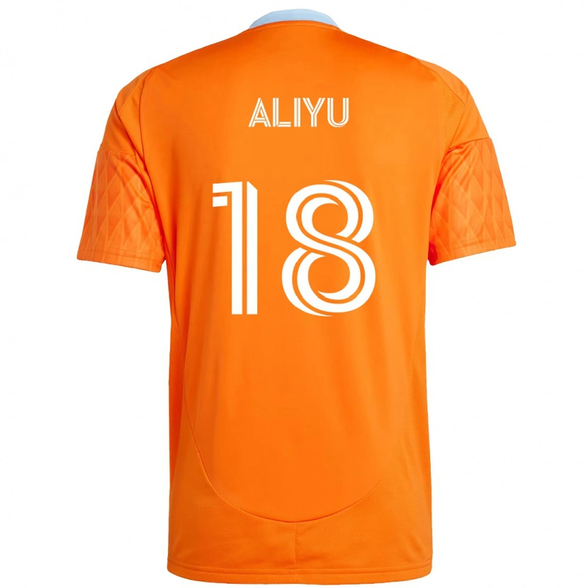 Danxen Mujer Camiseta Ibrahim Aliyu #18 Morado Naranja 1ª Equipación 2025/26 La Camisa