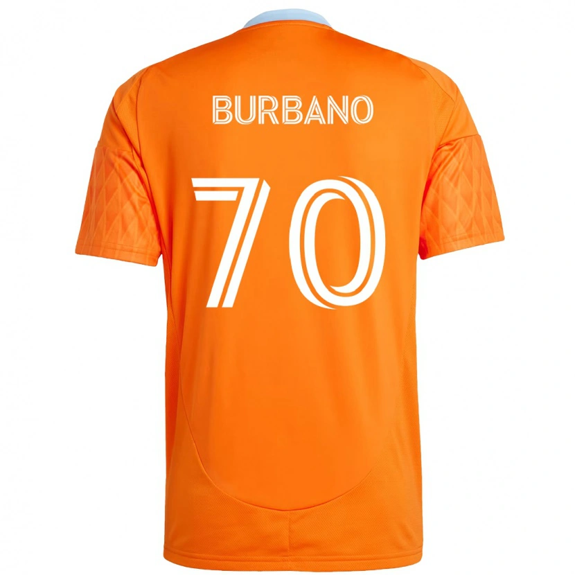 Danxen Mujer Camiseta Jordy Burbano #70 Morado Naranja 1ª Equipación 2025/26 La Camisa