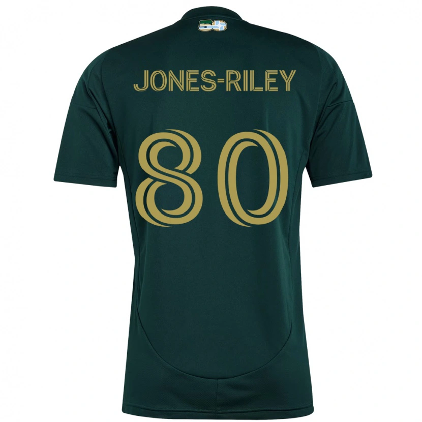 Danxen Mujer Camiseta Jaden Jones-Riley #80 Beige Verde 1ª Equipación 2025/26 La Camisa