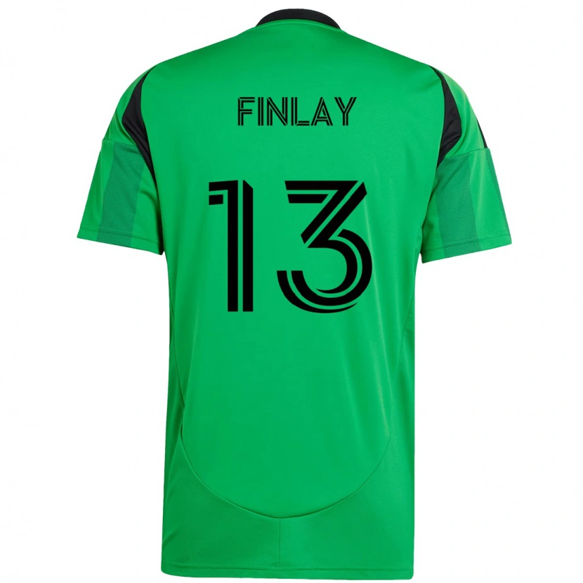 Danxen Mujer Camiseta Ethan Finlay #13 Blanco Verde 1ª Equipación 2025/26 La Camisa