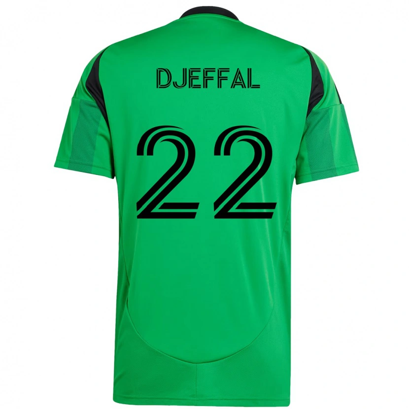 Danxen Mujer Camiseta Sofiane Djeffal #22 Blanco Verde 1ª Equipación 2025/26 La Camisa