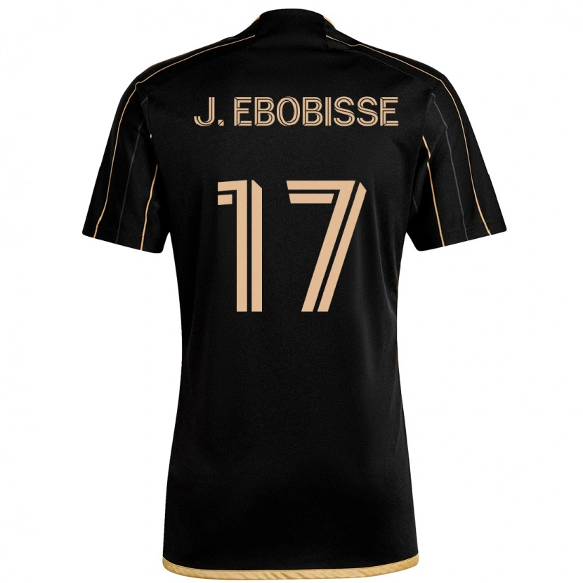 Danxen Mujer Camiseta Jeremy Ebobisse #17 Negro Marrón 1ª Equipación 2025/26 La Camisa