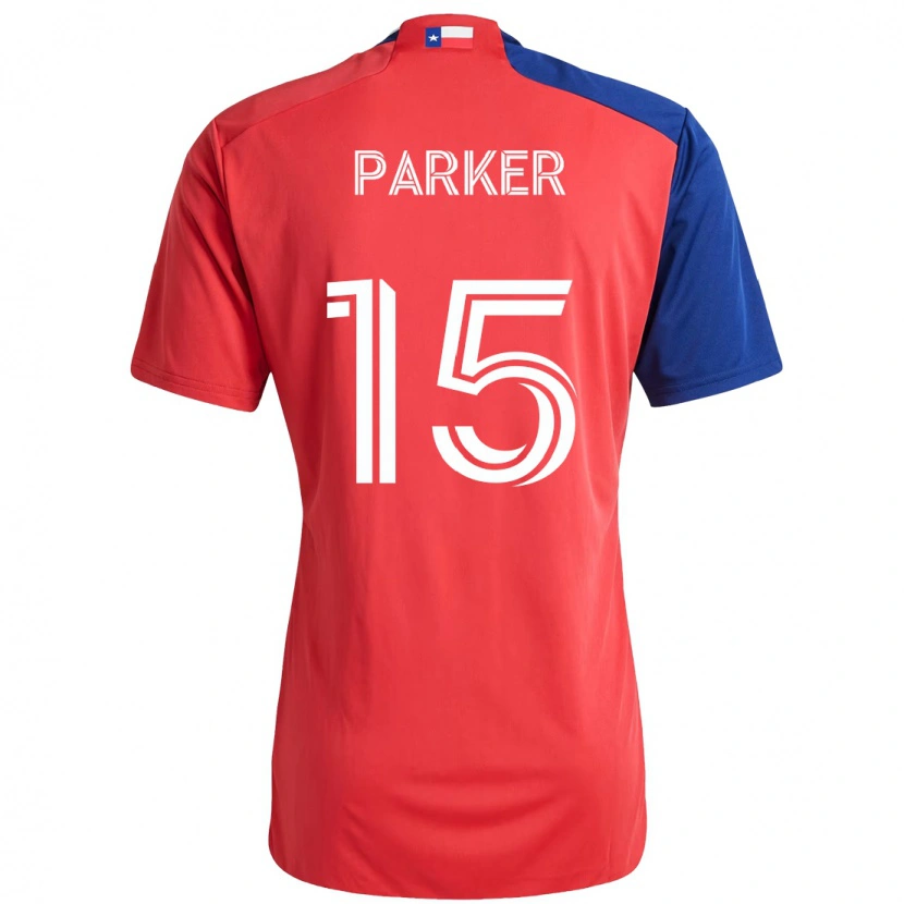 Danxen Mujer Camiseta Isaiah Parker #15 Azul Claro Rojo 1ª Equipación 2025/26 La Camisa