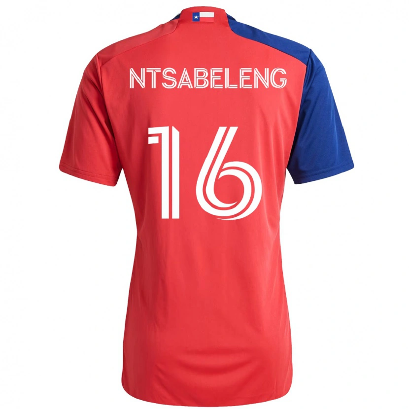 Danxen Mujer Camiseta Tsiki Ntsabeleng #16 Azul Claro Rojo 1ª Equipación 2025/26 La Camisa