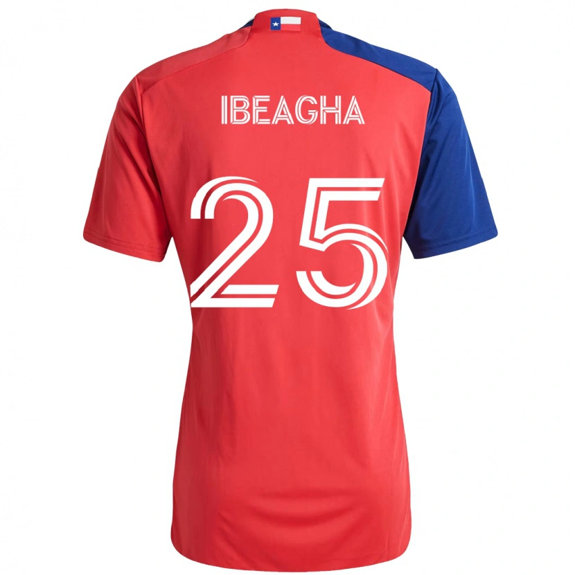 Danxen Mujer Camiseta Sebastien Ibeagha #25 Azul Claro Rojo 1ª Equipación 2025/26 La Camisa