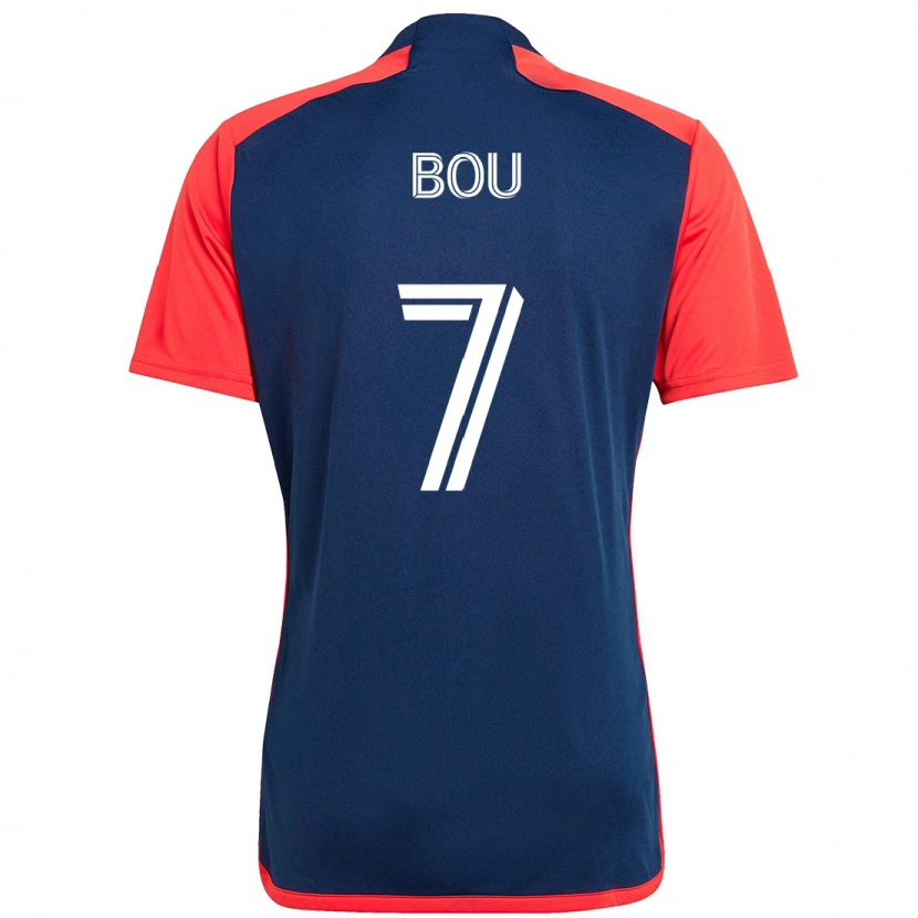 Danxen Mujer Camiseta Gustavo Bou #7 Azul Rojo 1ª Equipación 2025/26 La Camisa