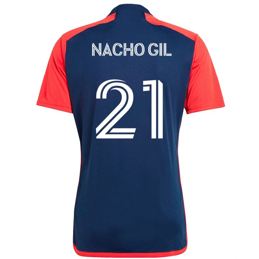 Danxen Mujer Camiseta Nacho Gil #21 Azul Rojo 1ª Equipación 2025/26 La Camisa
