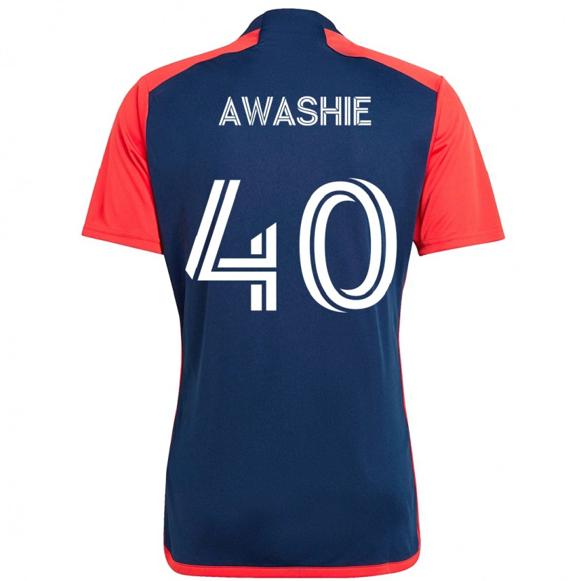 Danxen Mujer Camiseta Ben Awashie #40 Azul Rojo 1ª Equipación 2025/26 La Camisa