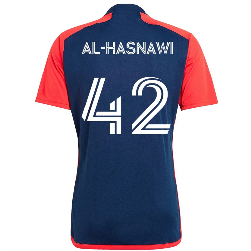 Danxen Mujer Camiseta Moshtaba Al-Hasnawi #42 Azul Rojo 1ª Equipación 2025/26 La Camisa