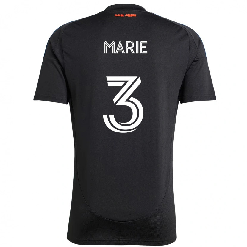 Danxen Mujer Camiseta Paul Marie #3 Negro Azul Oscuro 1ª Equipación 2025/26 La Camisa