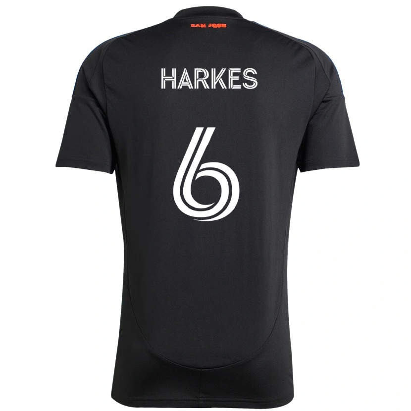 Danxen Mujer Camiseta Ian Harkes #6 Blanco Rojo 1ª Equipación 2025/26 La Camisa