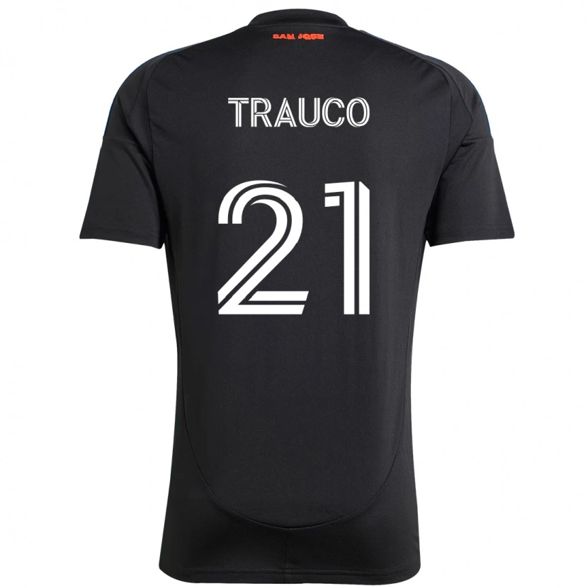 Danxen Mujer Camiseta Miguel Trauco #21 Blanco Rojo 1ª Equipación 2025/26 La Camisa
