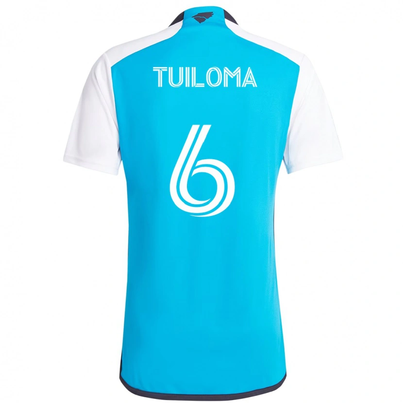 Danxen Mujer Camiseta Bill Tuiloma #6 Negro Blanco 1ª Equipación 2025/26 La Camisa