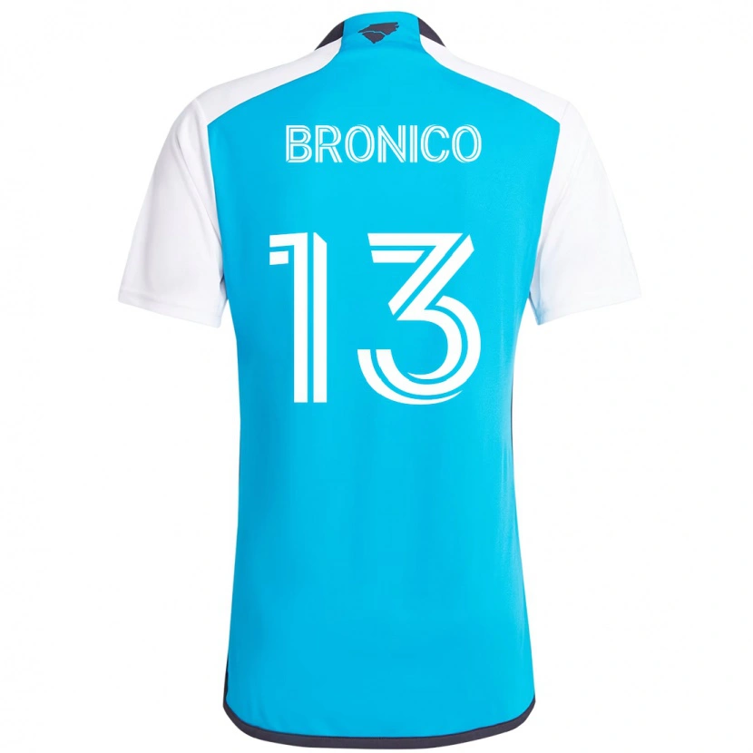 Danxen Mujer Camiseta Brandt Bronico #13 Azul Celeste Blanco 1ª Equipación 2025/26 La Camisa