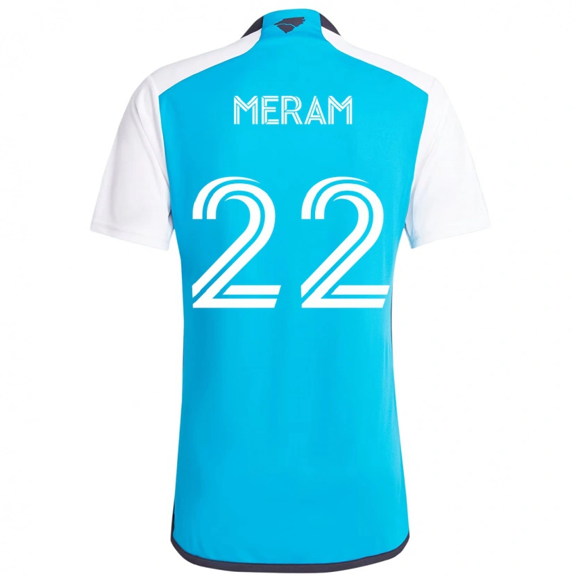 Danxen Mujer Camiseta Justin Meram #22 Negro Blanco 1ª Equipación 2025/26 La Camisa