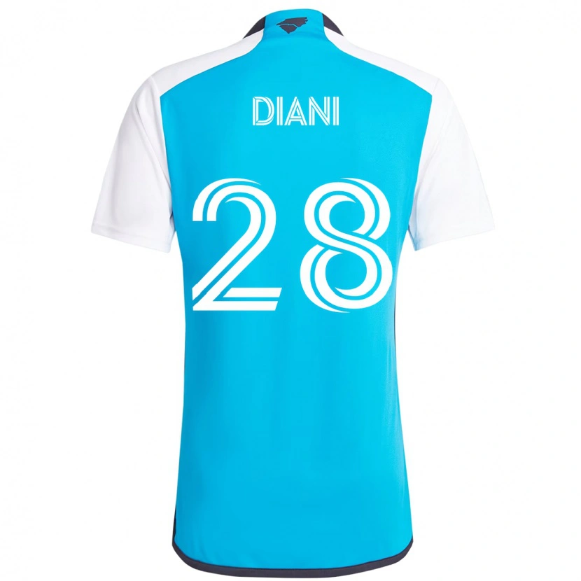 Danxen Mujer Camiseta Djibril Diani #28 Negro Blanco 1ª Equipación 2025/26 La Camisa