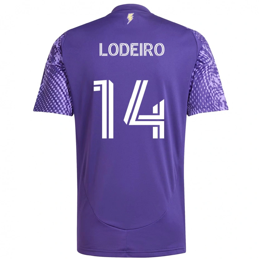 Danxen Mujer Camiseta Nicolás Lodeiro #14 Blanco Morado 1ª Equipación 2025/26 La Camisa