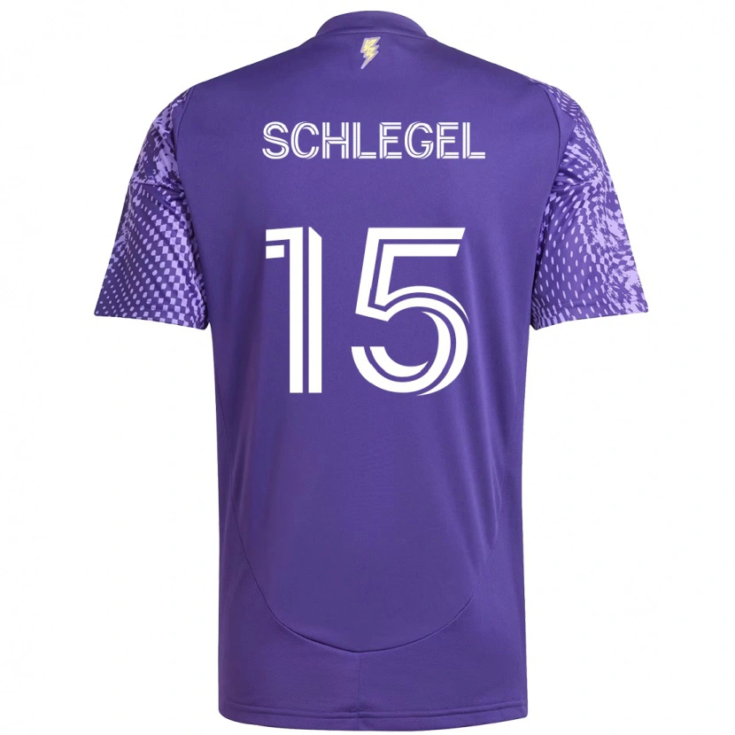 Danxen Mujer Camiseta Rodrigo Schlegel #15 Blanco Morado 1ª Equipación 2025/26 La Camisa