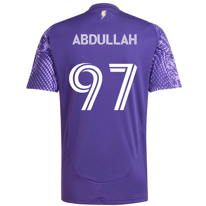 Danxen Mujer Camiseta Majed Abdullah #97 Morado Blanco 1ª Equipación 2025/26 La Camisa