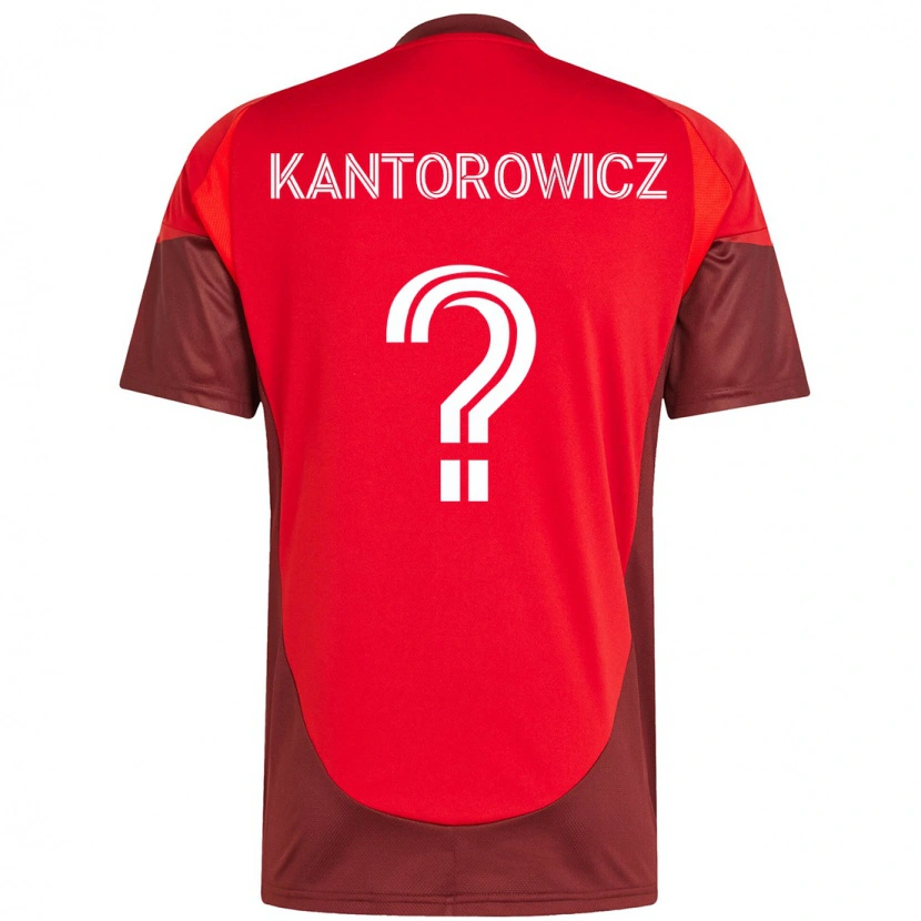 Danxen Mujer Camiseta Dominic Kantorowicz #0 Blanco Rojo 1ª Equipación 2025/26 La Camisa