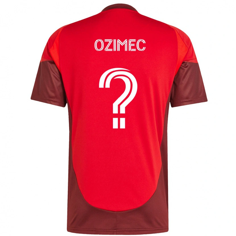 Danxen Mujer Camiseta Lucas Ozimec #0 Blanco Rojo 1ª Equipación 2025/26 La Camisa
