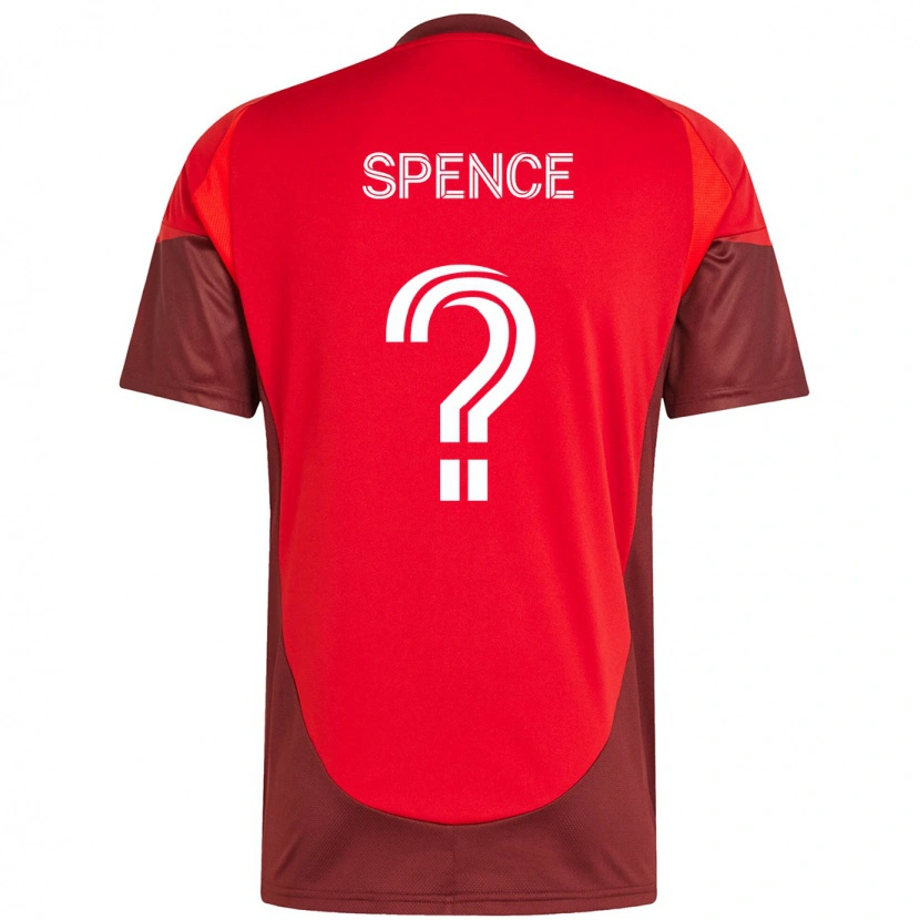 Danxen Mujer Camiseta Jourdan Spence #0 Blanco Rojo 1ª Equipación 2025/26 La Camisa