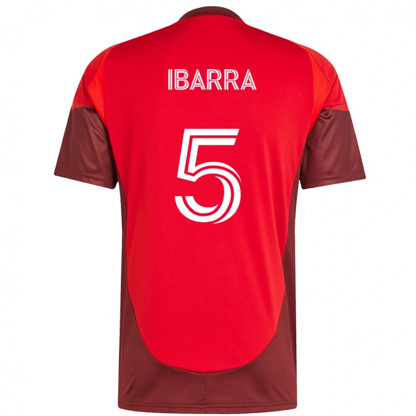 Danxen Mujer Camiseta Franco Ibarra #5 Rojo Blanco 1ª Equipación 2025/26 La Camisa