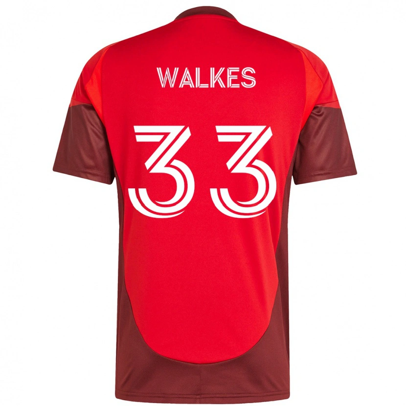 Danxen Mujer Camiseta Reshaun Walkes #33 Blanco Rojo 1ª Equipación 2025/26 La Camisa