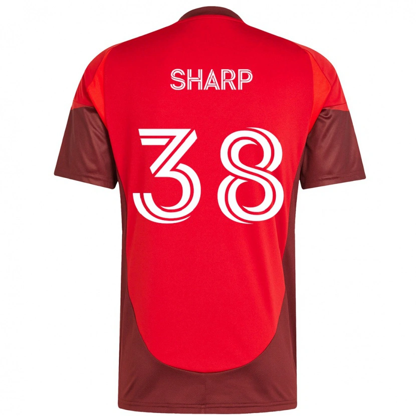 Danxen Mujer Camiseta Charlie Sharp #38 Blanco Rojo 1ª Equipación 2025/26 La Camisa