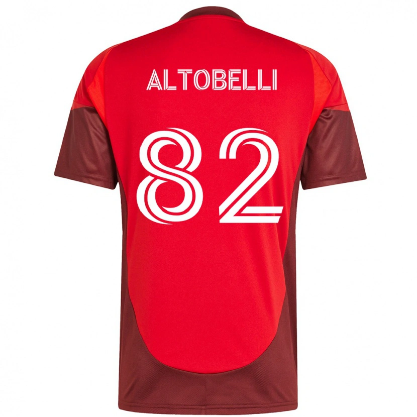 Danxen Mujer Camiseta Julian Altobelli #82 Blanco Rojo 1ª Equipación 2025/26 La Camisa