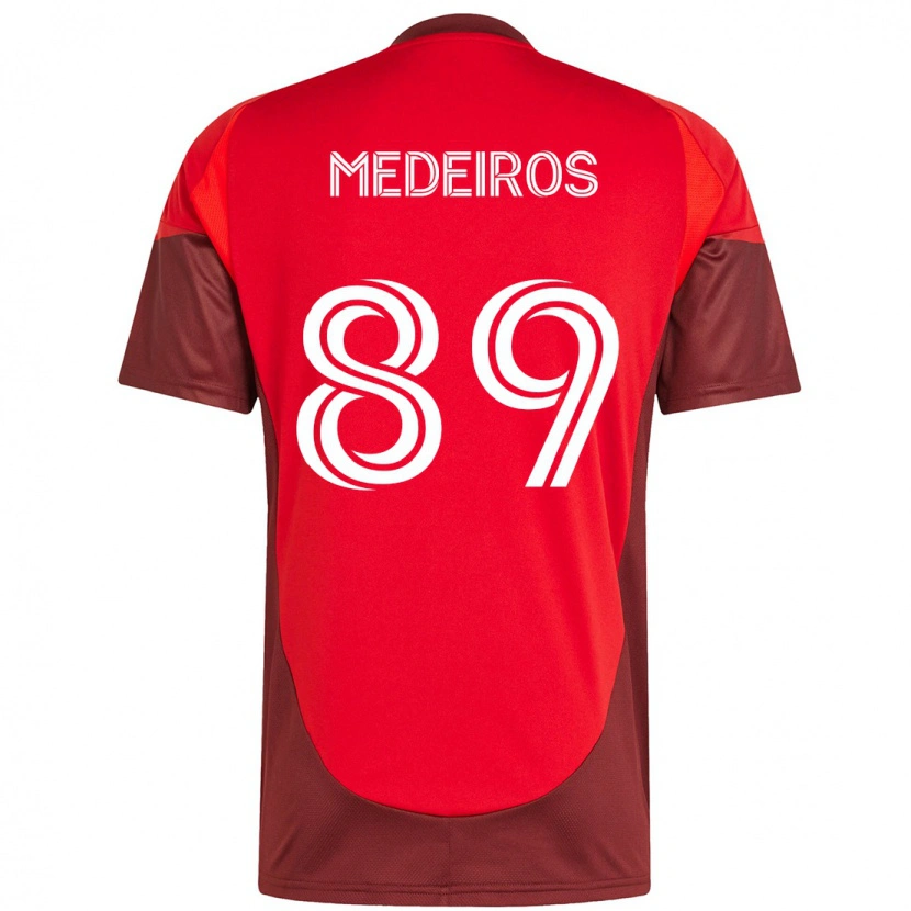 Danxen Mujer Camiseta Matthew Medeiros #89 Blanco Rojo 1ª Equipación 2025/26 La Camisa