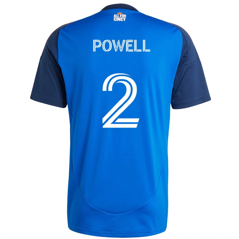 Danxen Mujer Camiseta Alvas Powell #2 Blanco Azul Naranja 1ª Equipación 2025/26 La Camisa