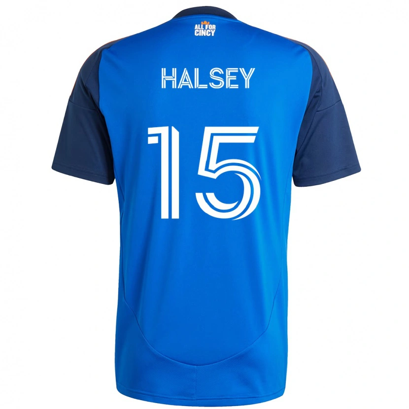 Danxen Mujer Camiseta Bret Halsey #15 Blanco Azul Naranja 1ª Equipación 2025/26 La Camisa