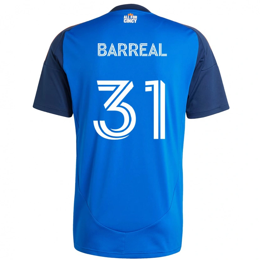 Danxen Mujer Camiseta Álvaro Barreal #31 Blanco Azul Naranja 1ª Equipación 2025/26 La Camisa